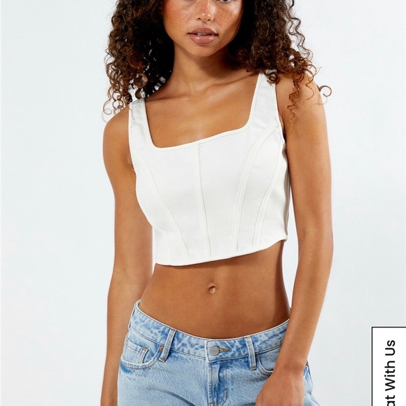 NWT Another Girl||Cut Work Jean Corset,Size Medium. Floral design. - Picture 2 of 10